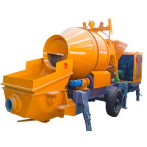 Concrete mixer with pump